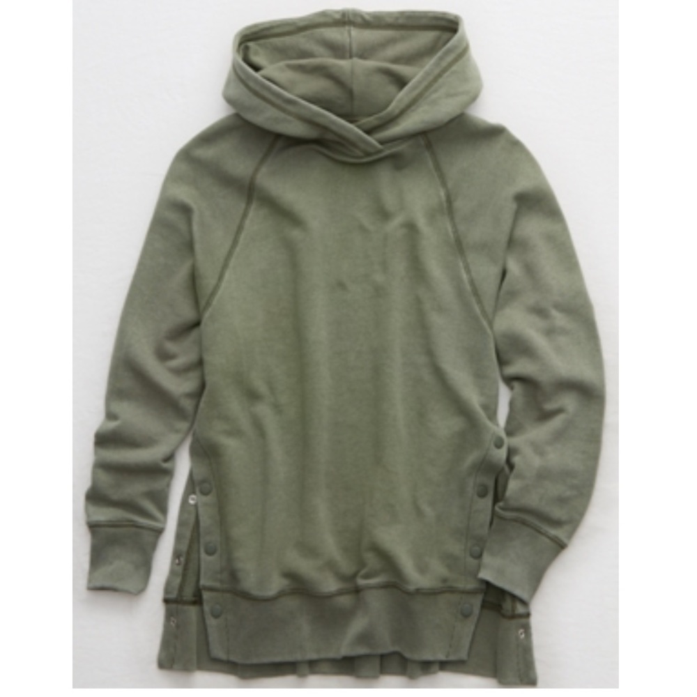 AERIE SIDE SNAP CITY HOODIE